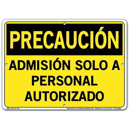 Vestil Polystyrene Sign, 10-1/2" Height, 14-1/2" Width, Polystyrene, Rectangle, Spanish SI-C-76-C-PS-040-S